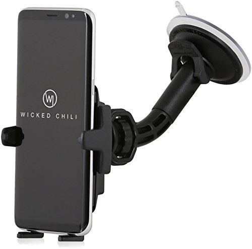 Wicked Chili KFZ Halterung mit Kugelgelenk kompatibel mit Samsung S10 / S10e / S9 / S8 / A5 / A3 / J5 / J3 / S7 / S6 Samsung Handy Autohalterung Smartphone (Made in Germany, für Hülle & Case)