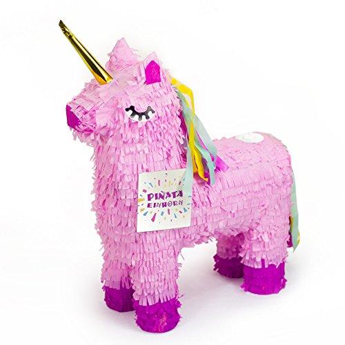 Trendario Einhorn Pinata - 57x37cm groß in Rosa / Pink - ungefüllt - Ideal zum Befüllen mit Süßigkeiten und Geschenken - Piñata für Kindergeburtstag Spiel, Geschenkidee, Party, Hochzeit
